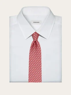 Woven print silk tie - Men