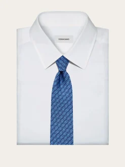 Woven print silk tie - Men
