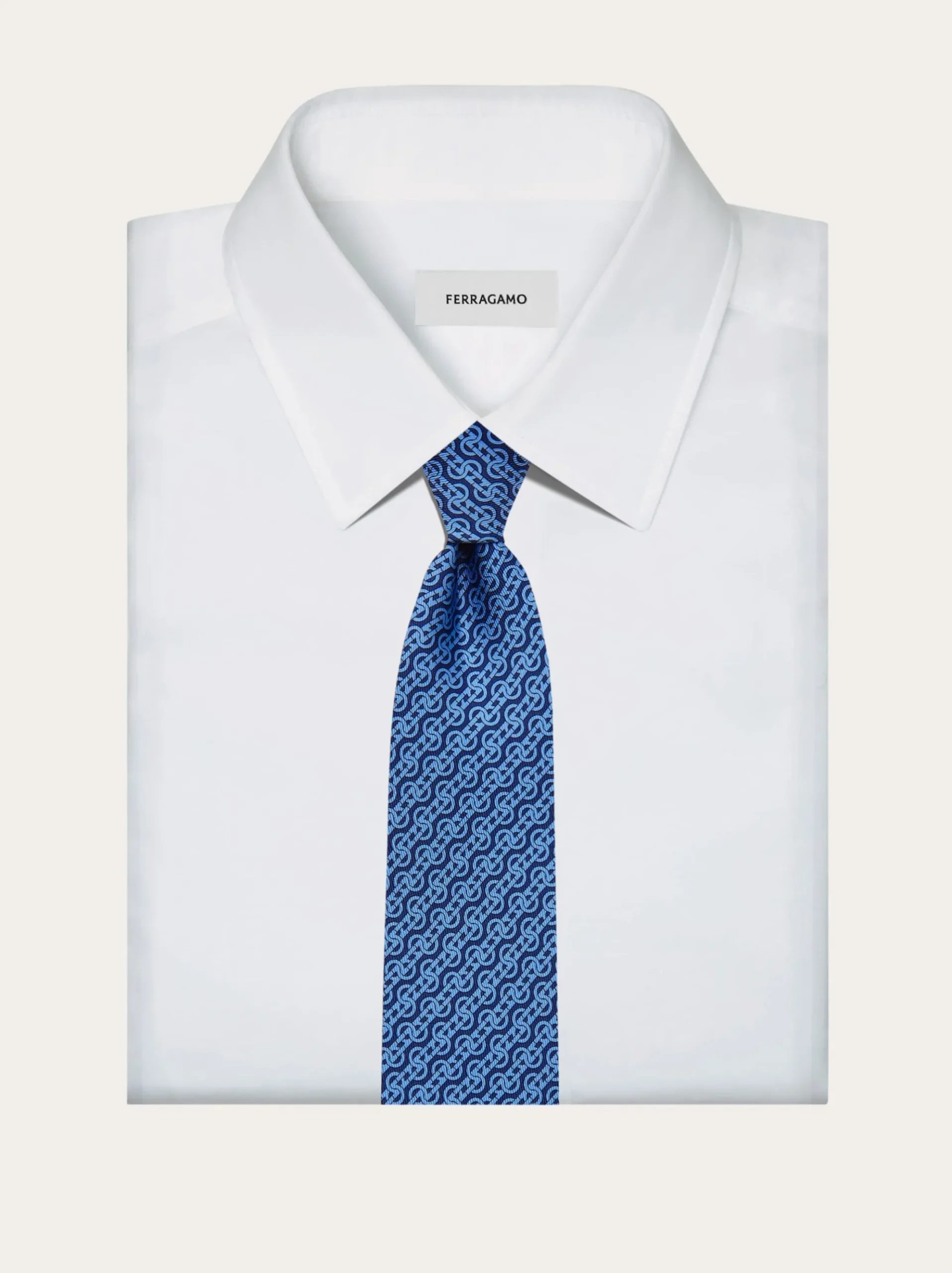 Woven print silk tie - Men
